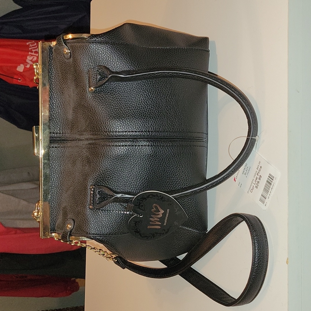 Black and gold purse